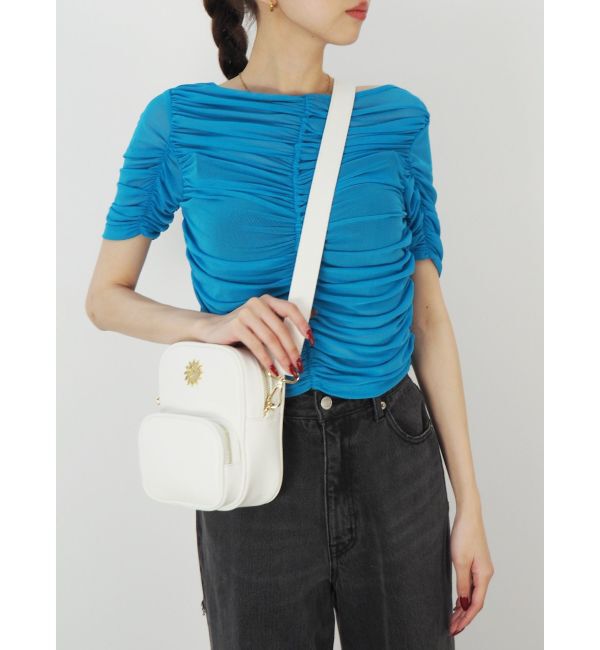 EVRIS「チュールギャザートップス」|Tシャツ・カットソー|