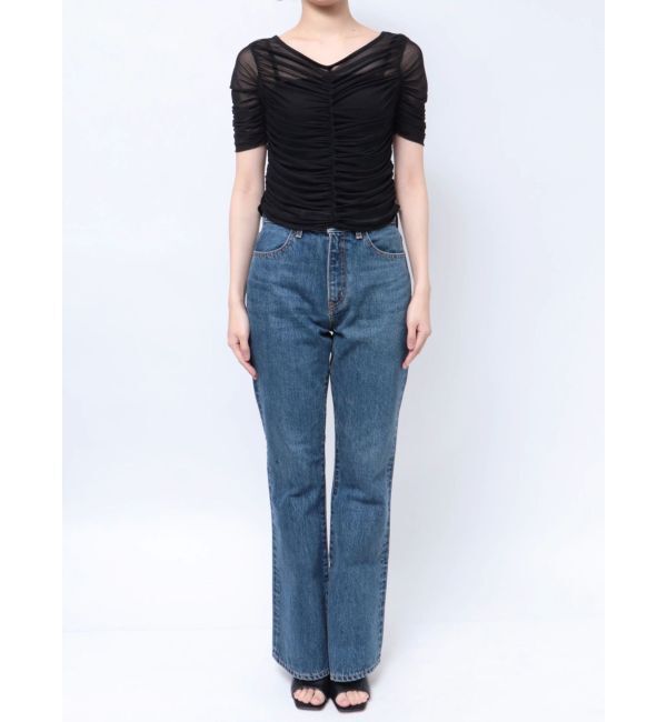 EVRIS「チュールギャザートップス」|Tシャツ・カットソー|