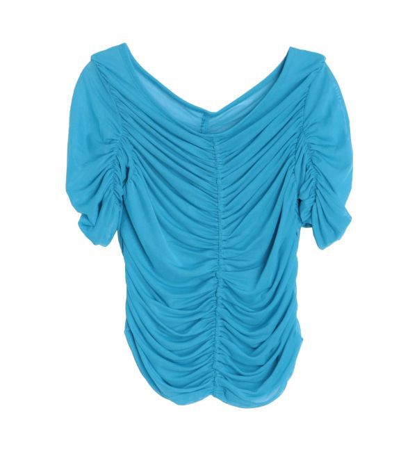 EVRIS「チュールギャザートップス」|Tシャツ・カットソー|