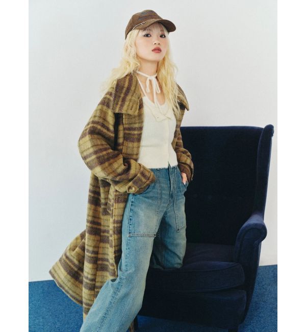 EVRIS「リベットペインターワイドデニムパンツ」|デニム|