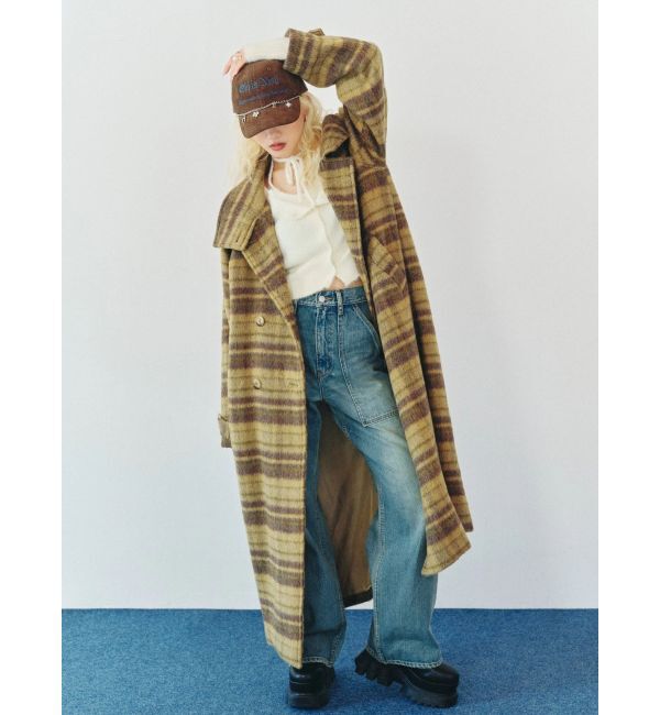 EVRIS「リベットペインターワイドデニムパンツ」|デニム|