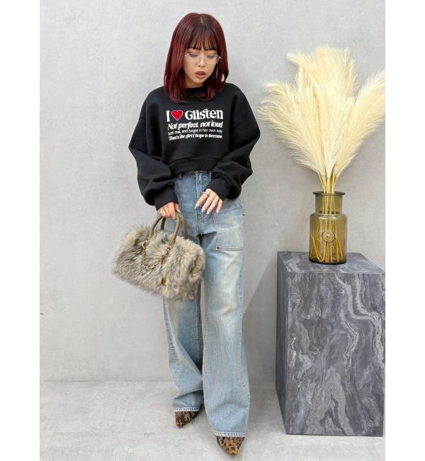 EVRIS「リベットペインターワイドデニムパンツ」|デニム|