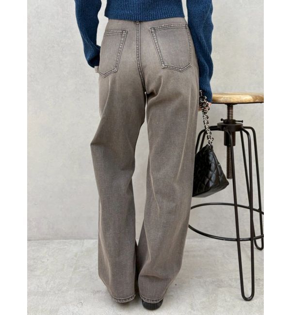 EVRIS「リベットペインターワイドデニムパンツ」|デニム|