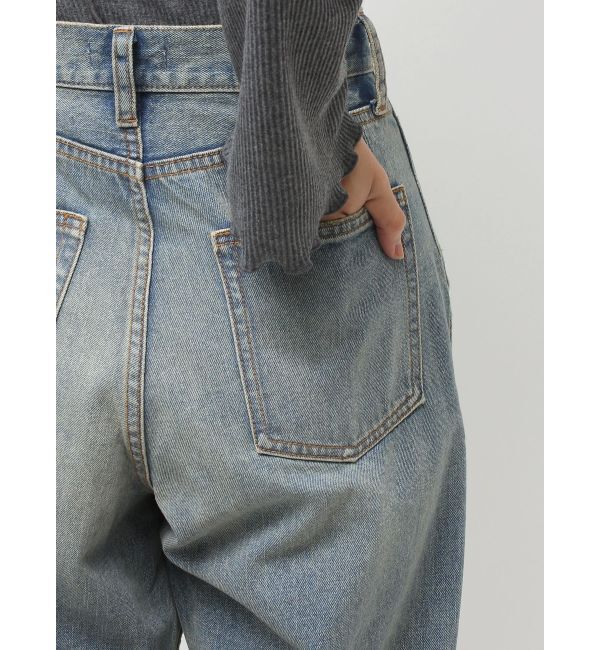 EVRIS「リベットペインターワイドデニムパンツ」|デニム|