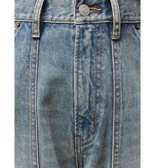 EVRIS「リベットペインターワイドデニムパンツ」|デニム|