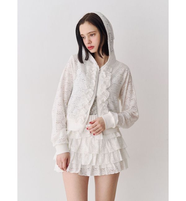 jouetie「レースクロップドZIPフーディー【セットアップ対応】」|その他|
