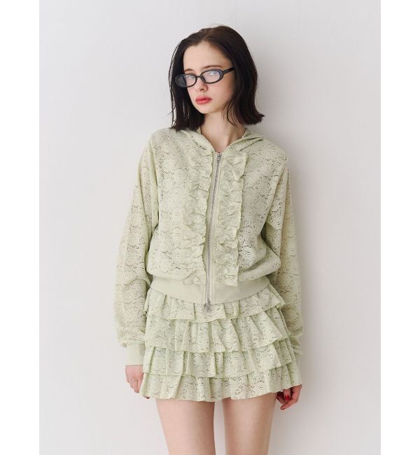 jouetie「レースクロップドZIPフーディー【セットアップ対応】」|その他|