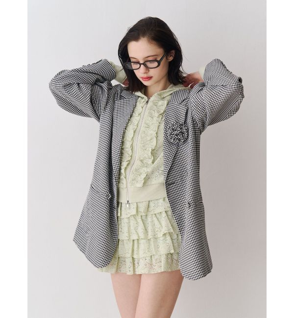 jouetie「レースクロップドZIPフーディー【セットアップ対応】」|その他|