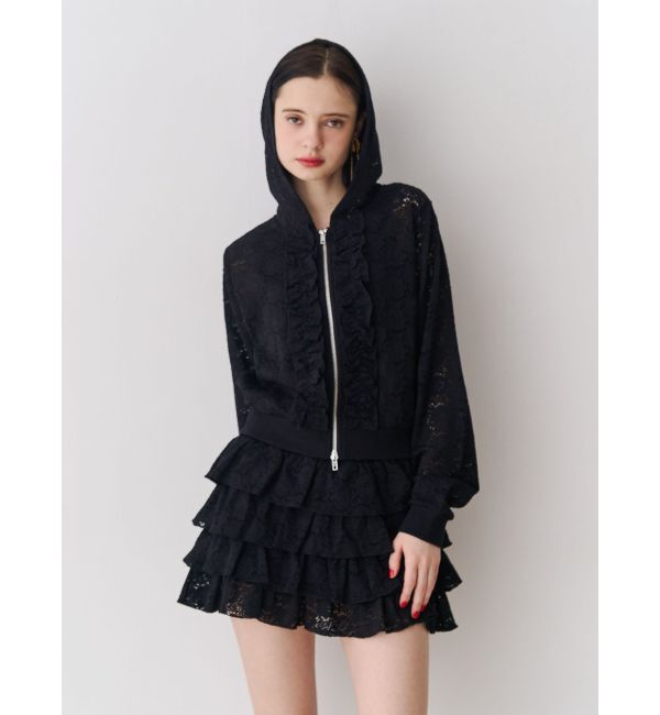 jouetie「レースクロップドZIPフーディー【セットアップ対応】」|その他|