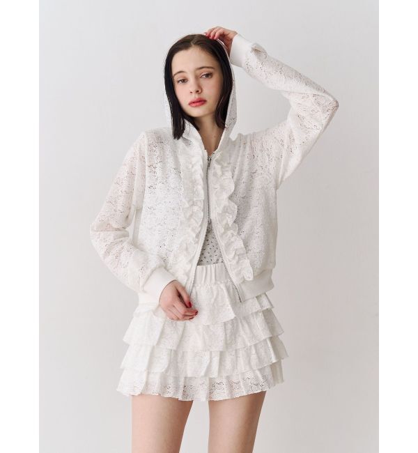 jouetie「レースクロップドZIPフーディー【セットアップ対応】」|その他|