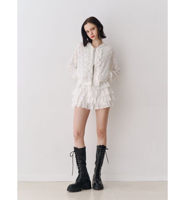 jouetie「レースクロップドZIPフーディー【セットアップ対応】」|その他|