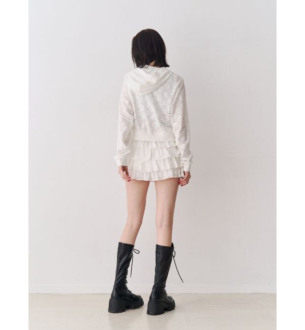 jouetie「レースクロップドZIPフーディー【セットアップ対応】」|その他|