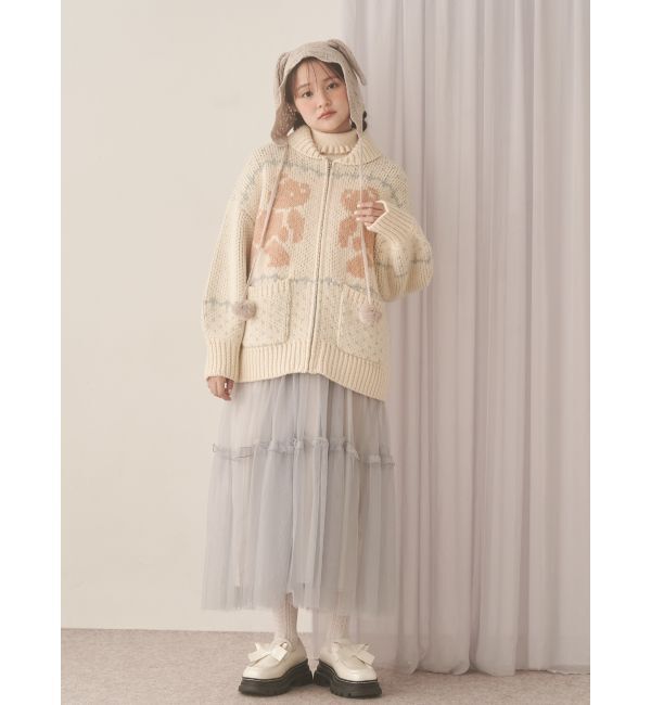 merry jenny「bear cowichan knit」|カーディガン|