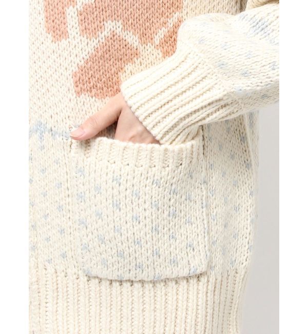 merry jenny「bear cowichan knit」|カーディガン|