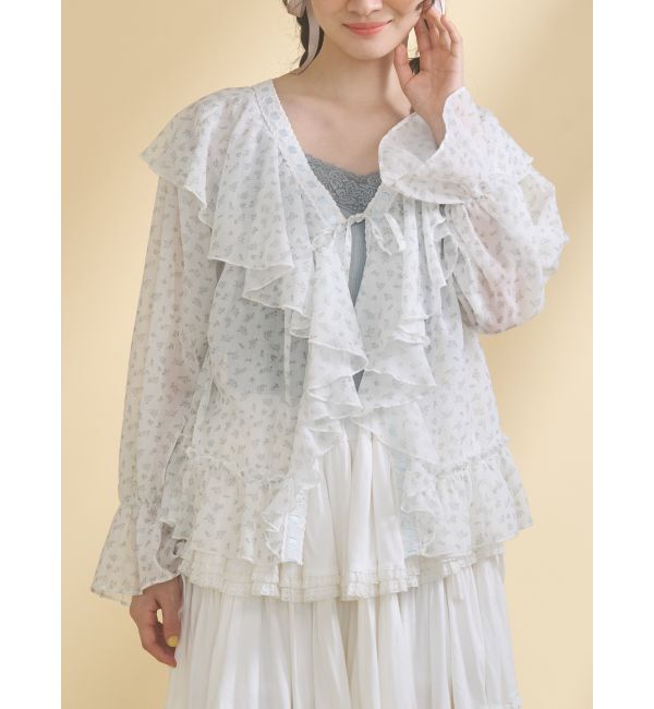 merry jenny「シアーフリルボレロ」|ボレロ|アイスブルー