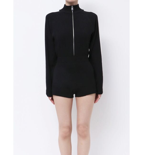 GYDA「ラインスリーブニットロンパース」|オールインワン|