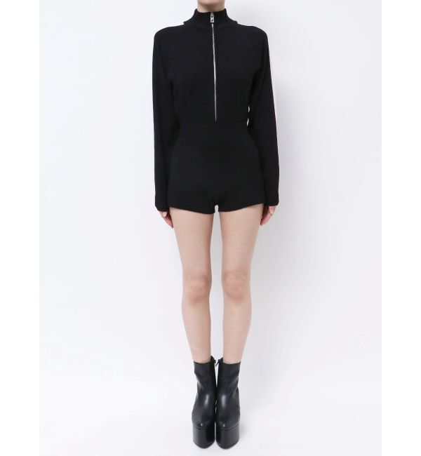 GYDA「ラインスリーブニットロンパース」|オールインワン|