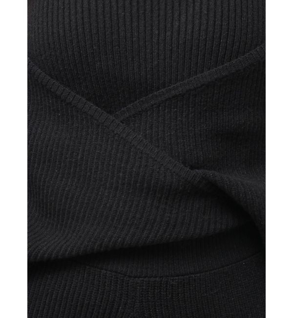 GYDA「アームギャザーレイヤードニットロンパース」|オールインワン|