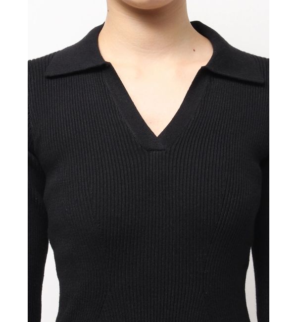 GYDA「Mix material プリーツスカートニットワンピース」|ワンピース|