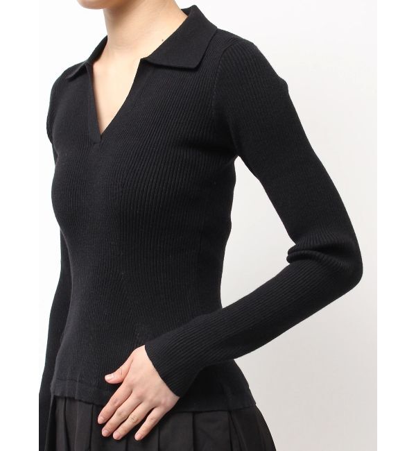 GYDA「Mix material プリーツスカートニットワンピース」|ワンピース|