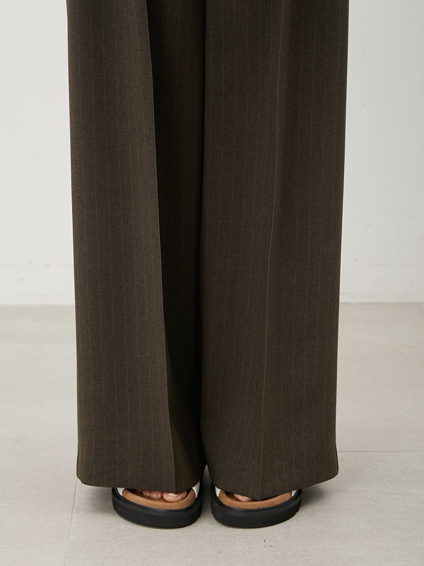 Mila Owen「フラップデザイン2タックワイドパンツ」|チノ|