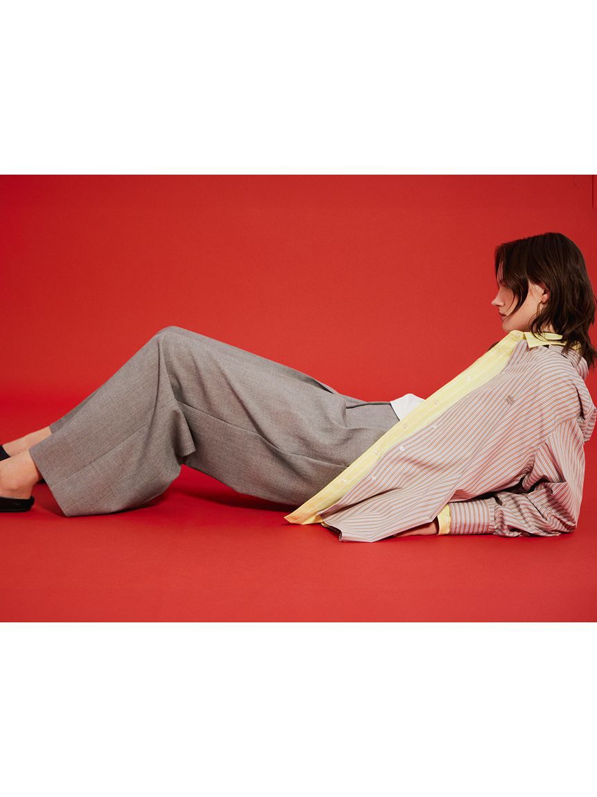 Mila Owen「フラップデザイン2タックワイドパンツ」|チノ|