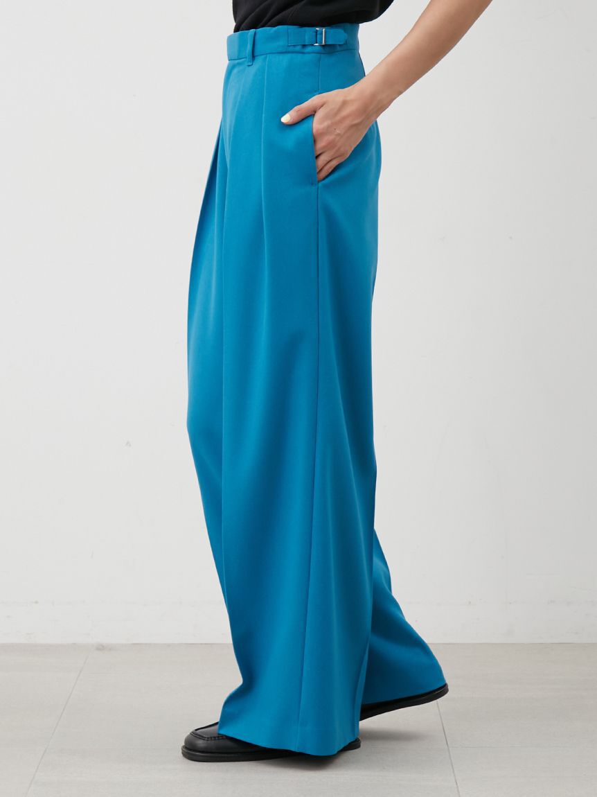 Mila Owen「ウエストベルトタックワイドパンツ」|チノ|