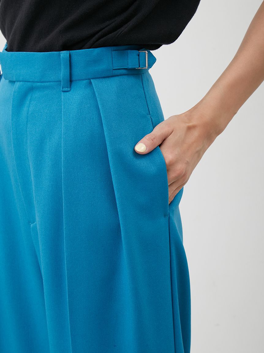 Mila Owen「ウエストベルトタックワイドパンツ」|チノ|