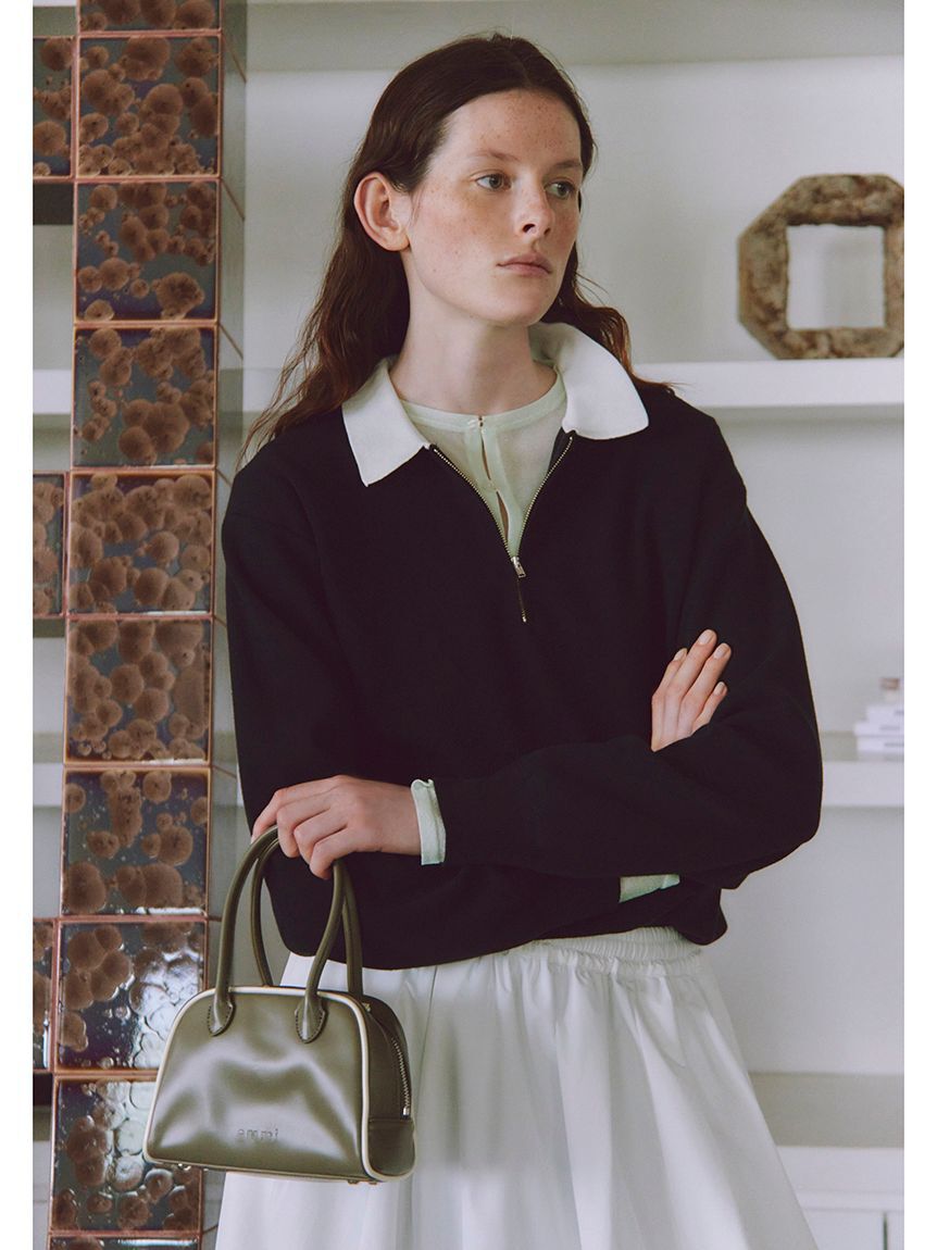 emmi atelier「フェイクレザーパイピングミニボストンバッグ」|ボストンバッグ|