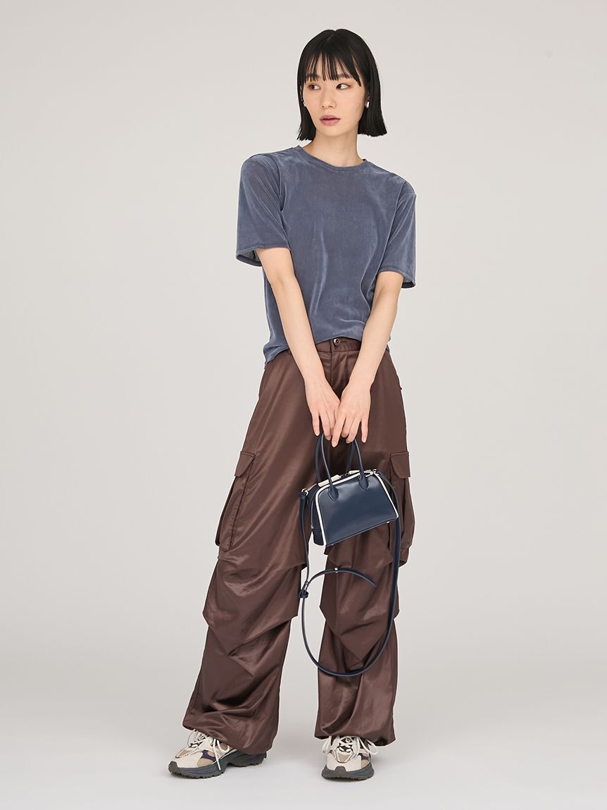 emmi atelier「フェイクレザーパイピングミニボストンバッグ」|ボストンバッグ|