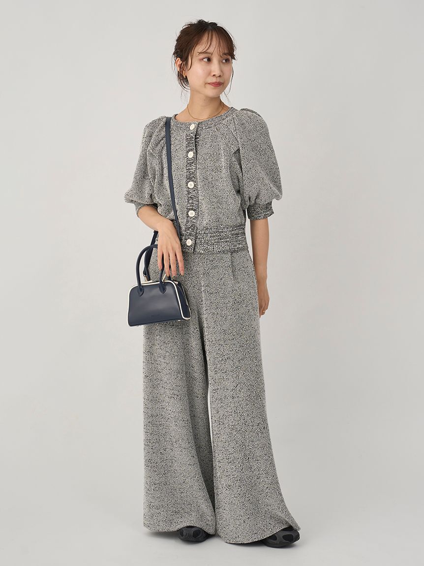 emmi atelier「フェイクレザーパイピングミニボストンバッグ」|ボストンバッグ|