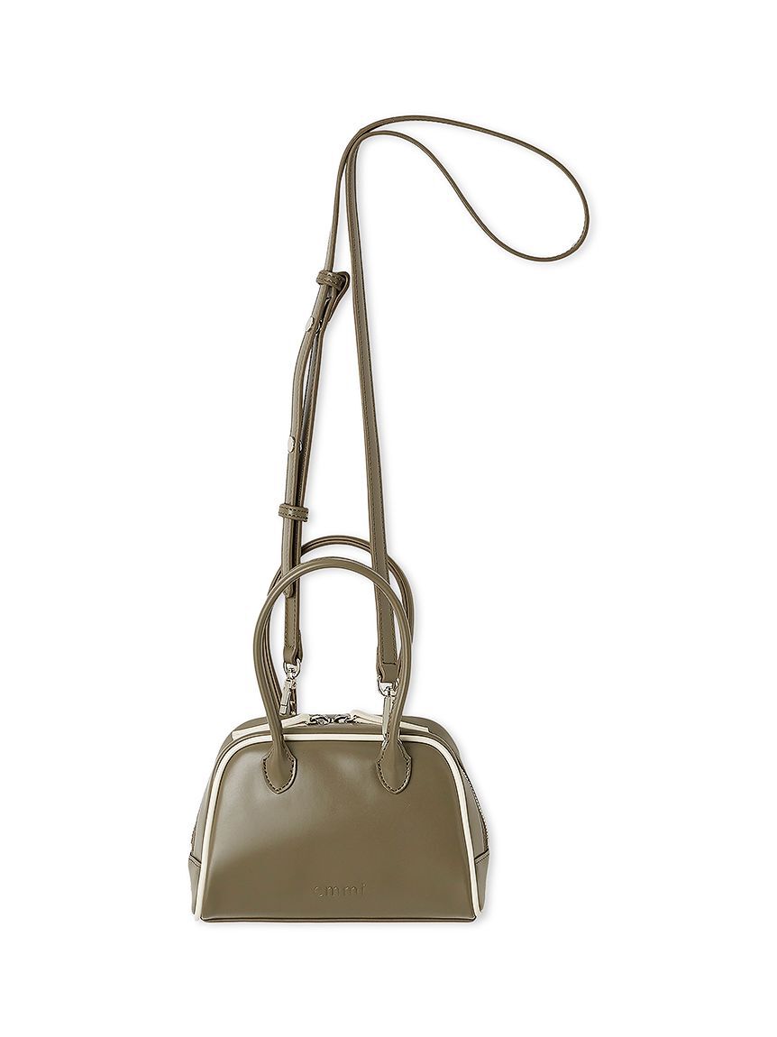 emmi atelier「フェイクレザーパイピングミニボストンバッグ」|ボストンバッグ|