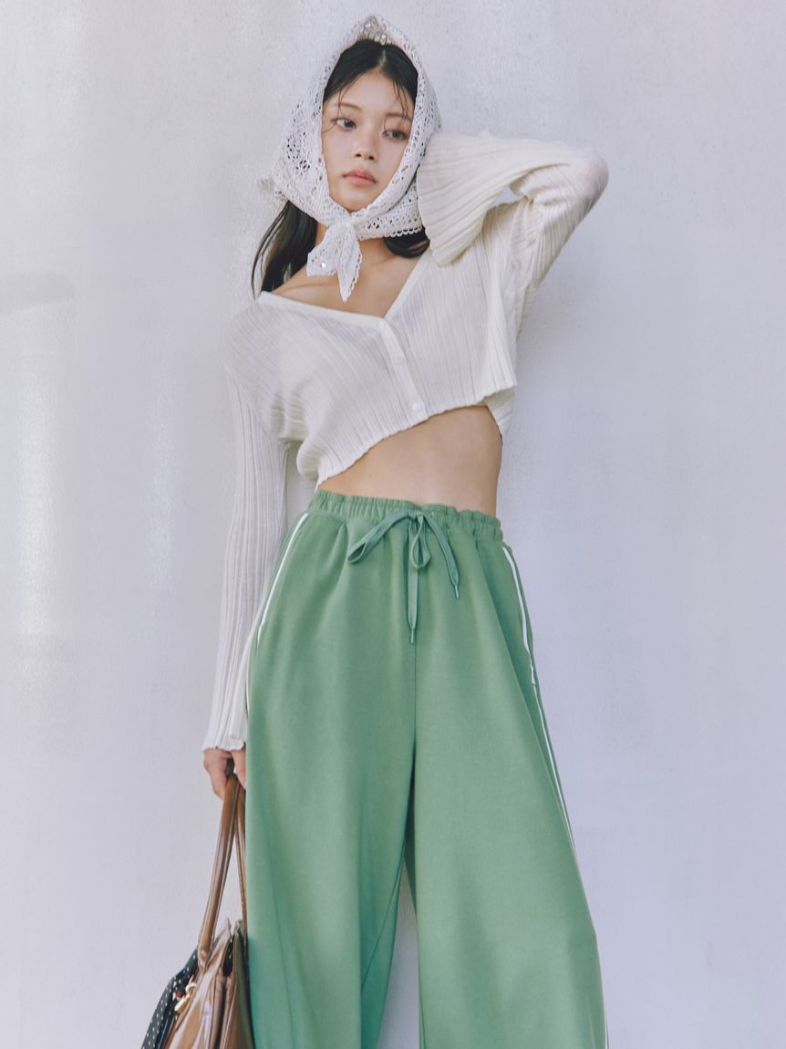 SNIDEL「【WEB限定カラーあり】UVカットスウェットワイドパンツ」|チノ|