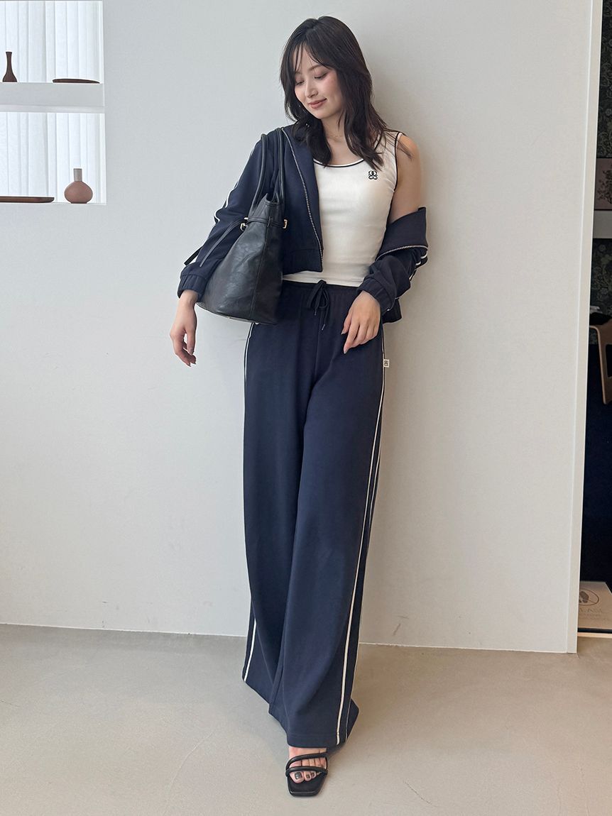 SNIDEL「【WEB限定カラーあり】UVカットスウェットワイドパンツ」|チノ|