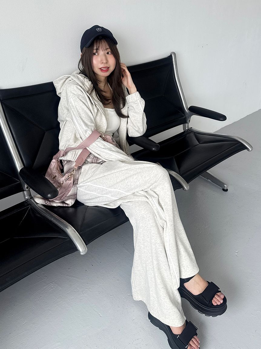 SNIDEL「【WEB限定カラーあり】UVカットスウェットワイドパンツ」|チノ|