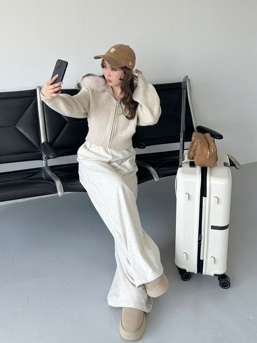 SNIDEL「【WEB限定カラーあり】UVカットスウェットワイドパンツ」|チノ|