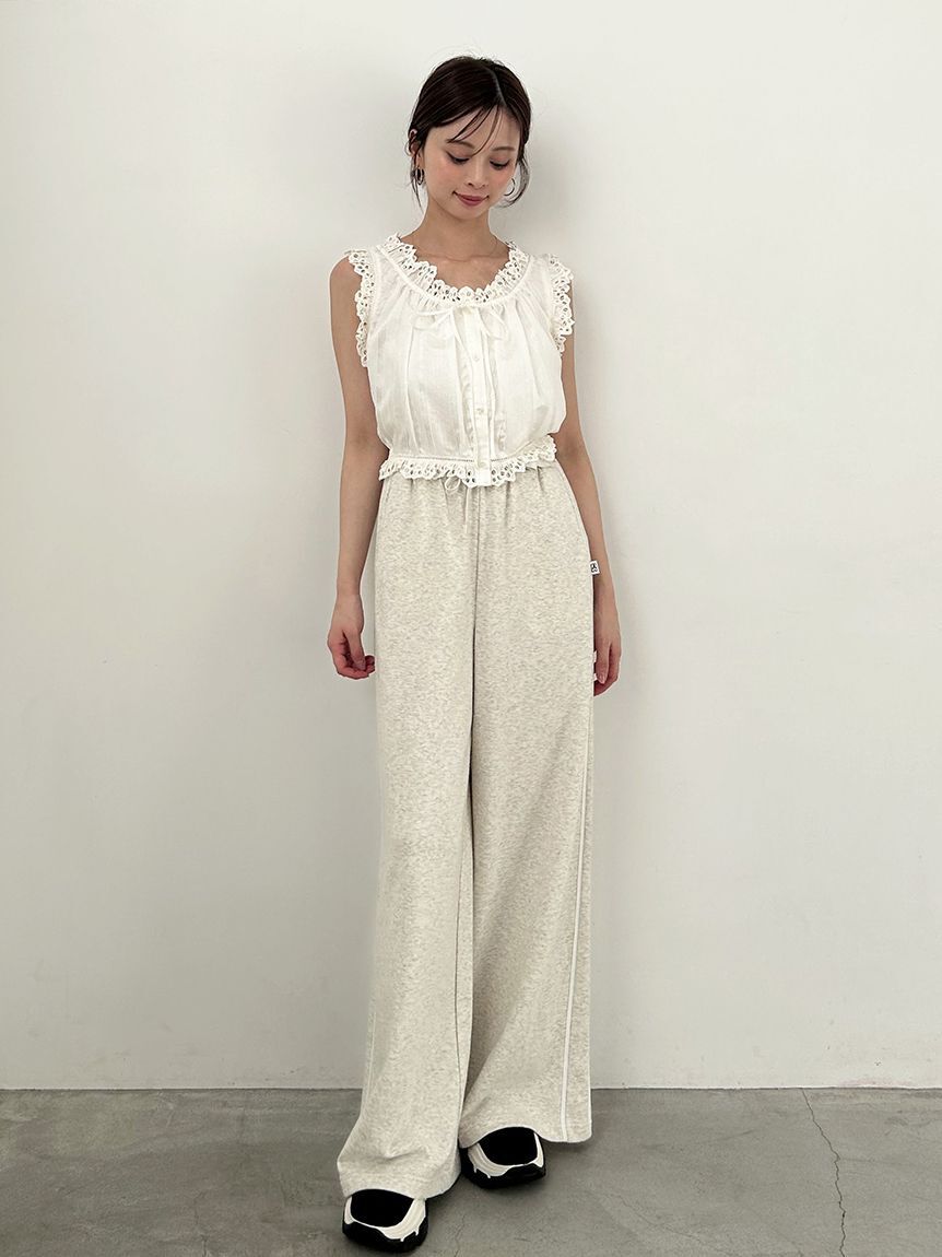 SNIDEL「【WEB限定カラーあり】UVカットスウェットワイドパンツ」|チノ|