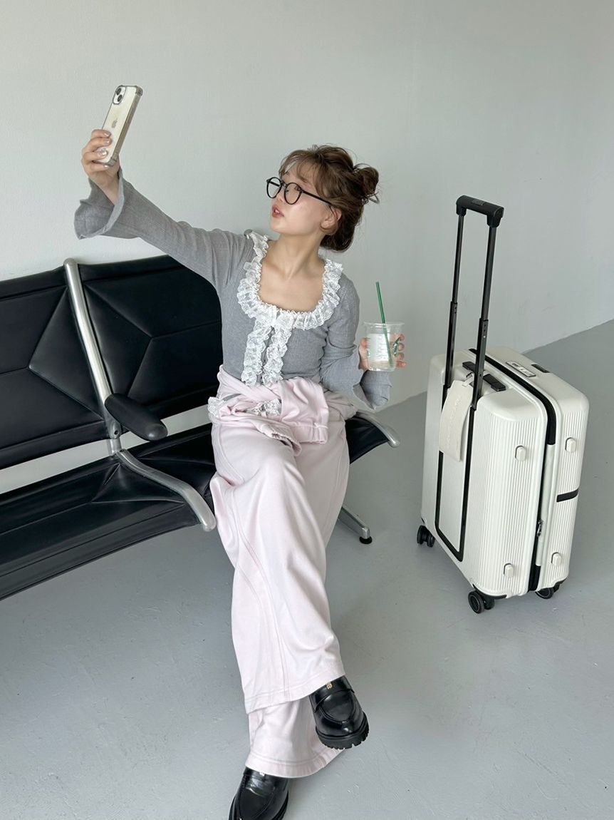 SNIDEL「【WEB限定カラーあり】UVカットスウェットワイドパンツ」|チノ|