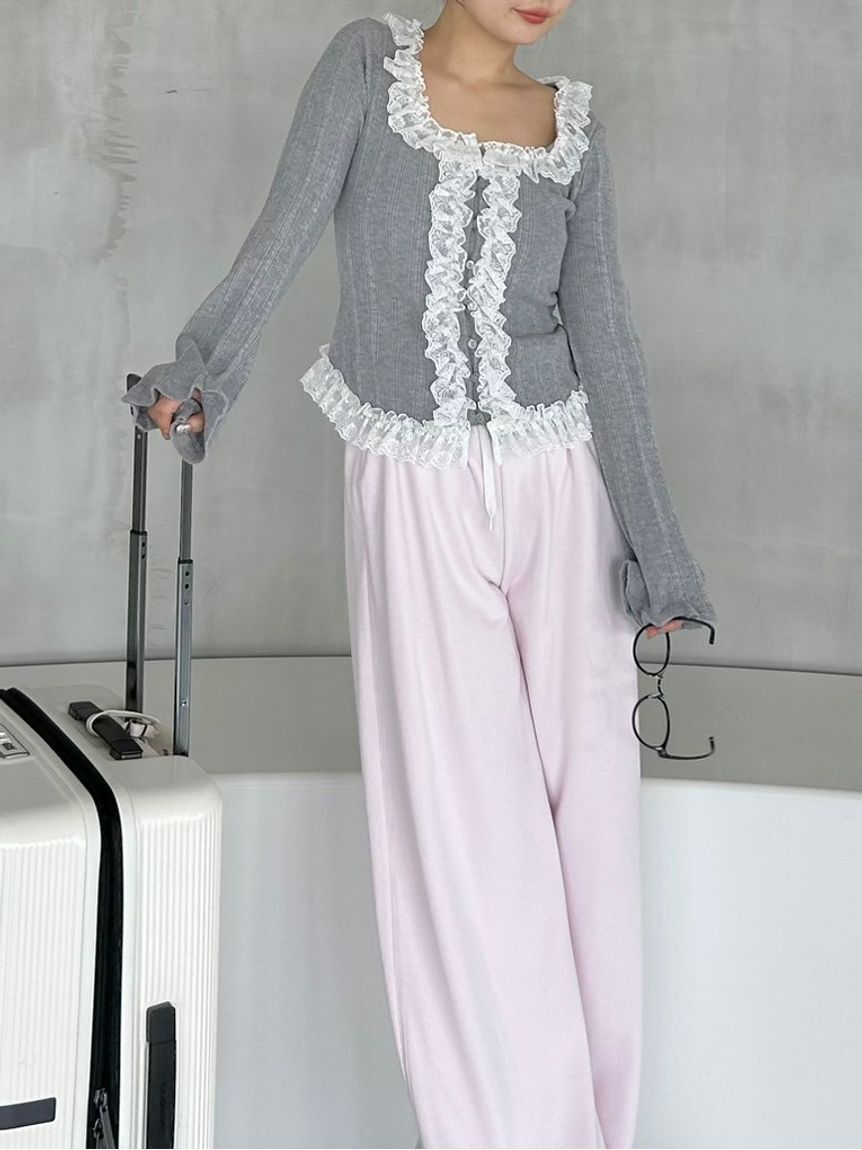 SNIDEL「【WEB限定カラーあり】UVカットスウェットワイドパンツ」|チノ|