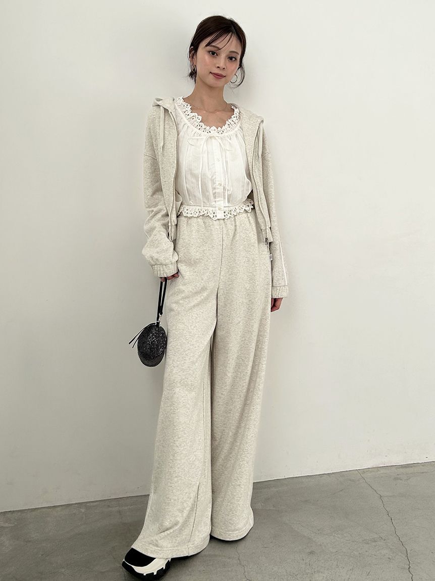 SNIDEL「【WEB限定カラーあり】UVカットスウェットワイドパンツ」|チノ|