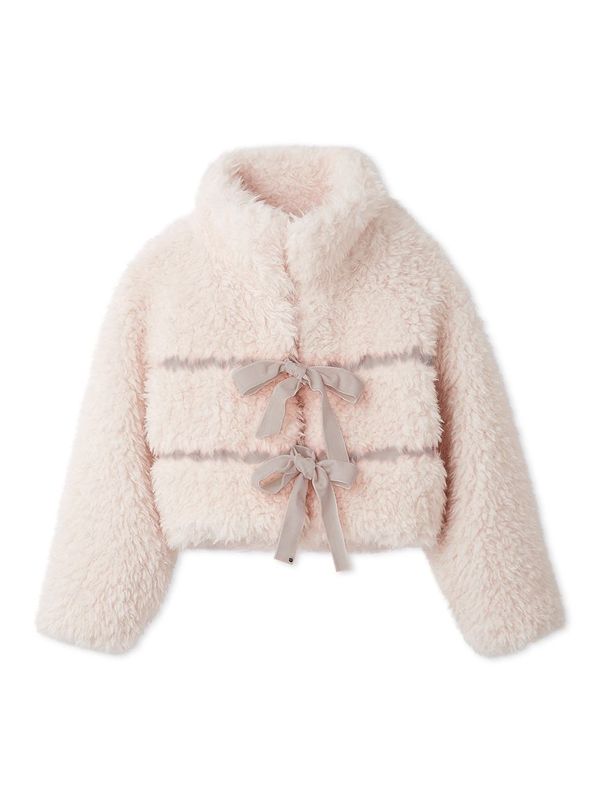 SNIDEL「Sustainableリボンボアショートコート」|その他|