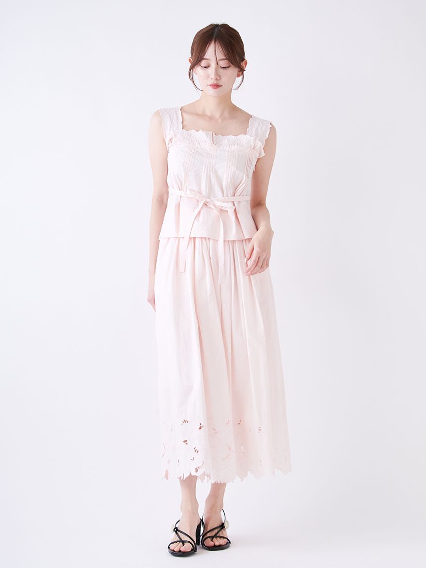 SNIDEL「エンブロイダリースカート」|スカート|