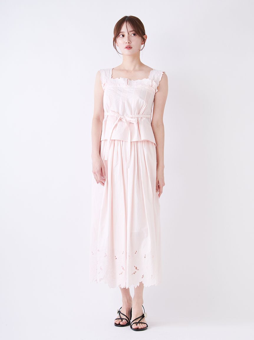 SNIDEL「エンブロイダリースカート」|スカート|