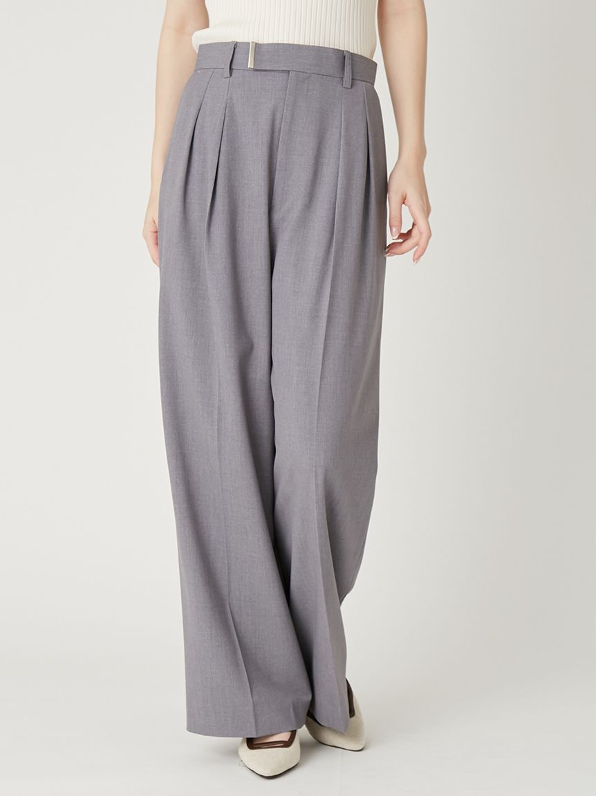 FRAY I.D「セミワイドストレートパンツ／ウォッシャブル」|チノ|