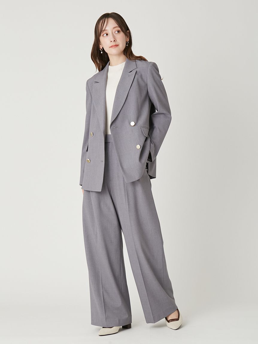 FRAY I.D「セミワイドストレートパンツ／ウォッシャブル」|チノ|