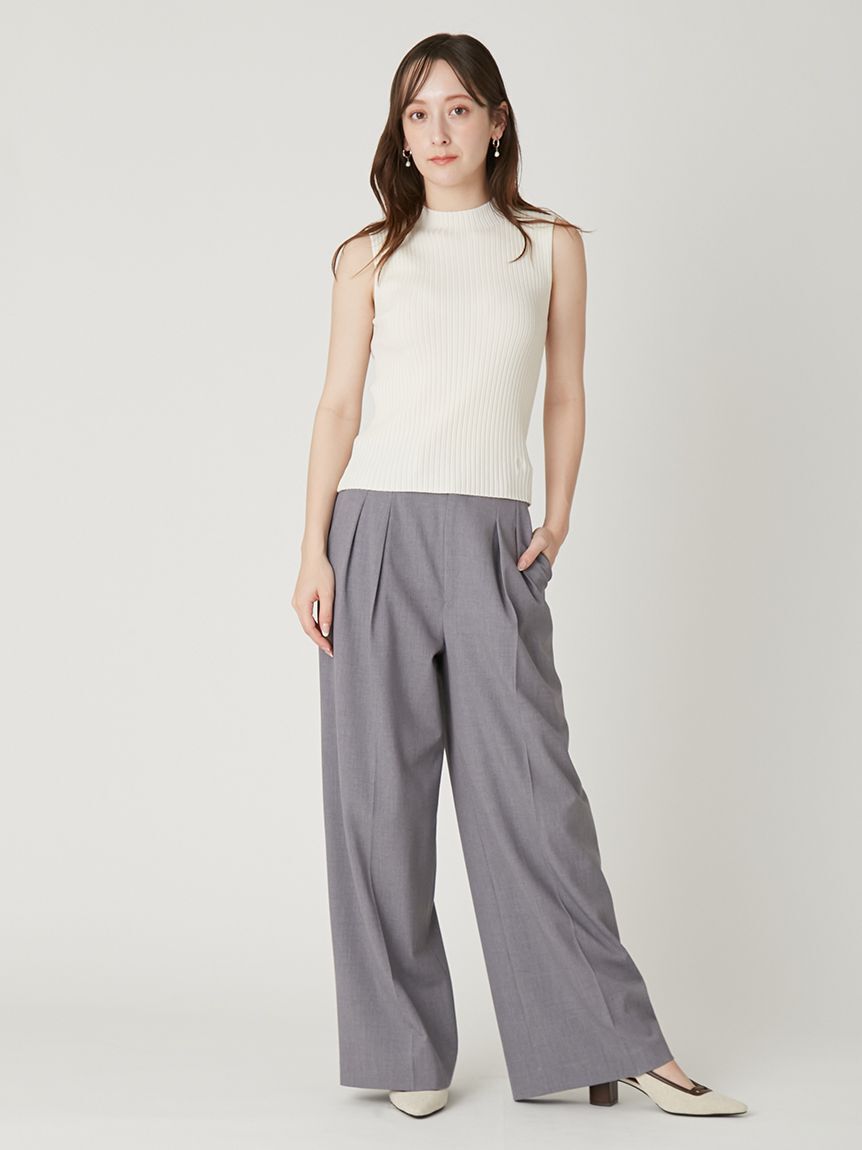 FRAY I.D「セミワイドストレートパンツ／ウォッシャブル」|チノ|