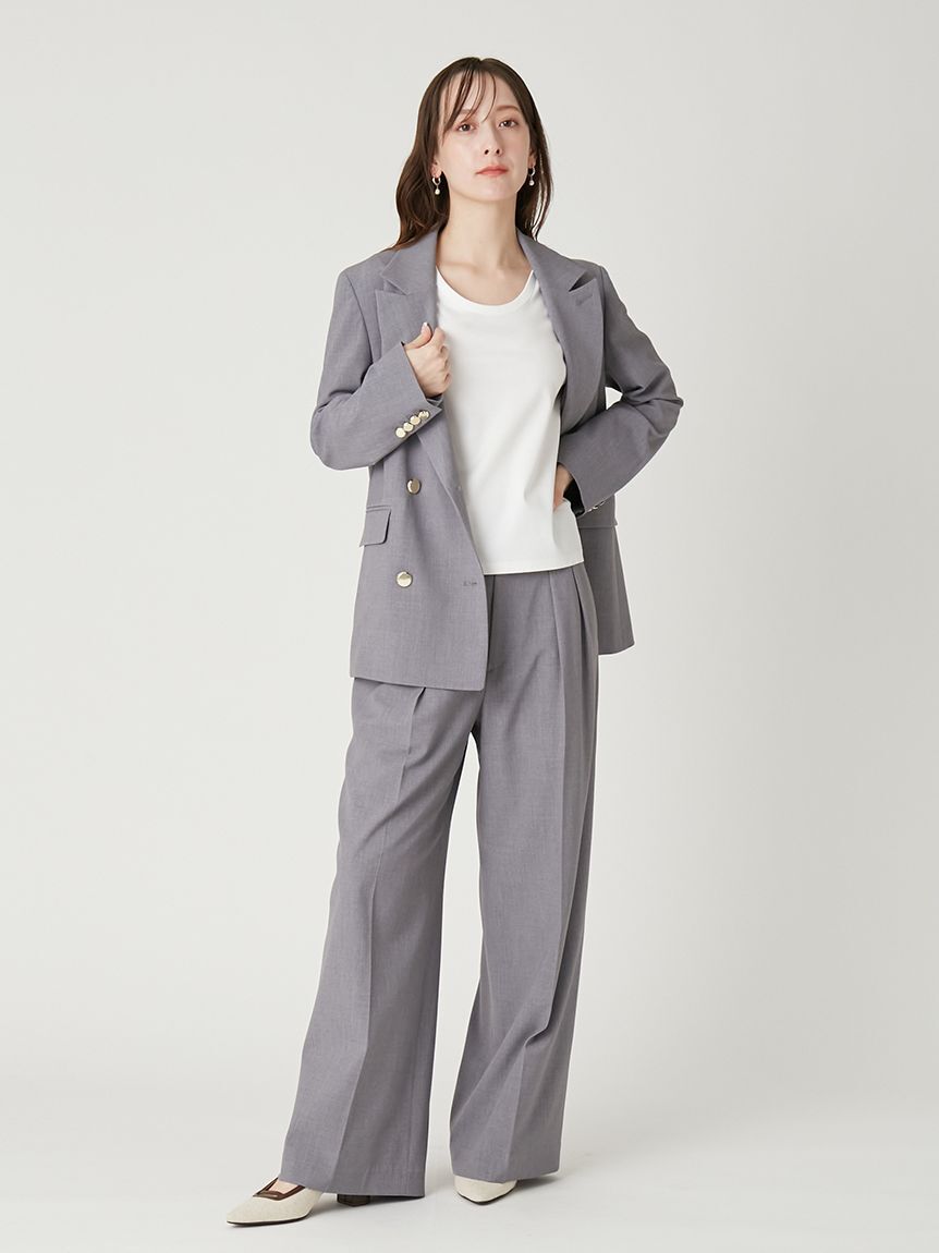 FRAY I.D「セミワイドストレートパンツ／ウォッシャブル」|チノ|