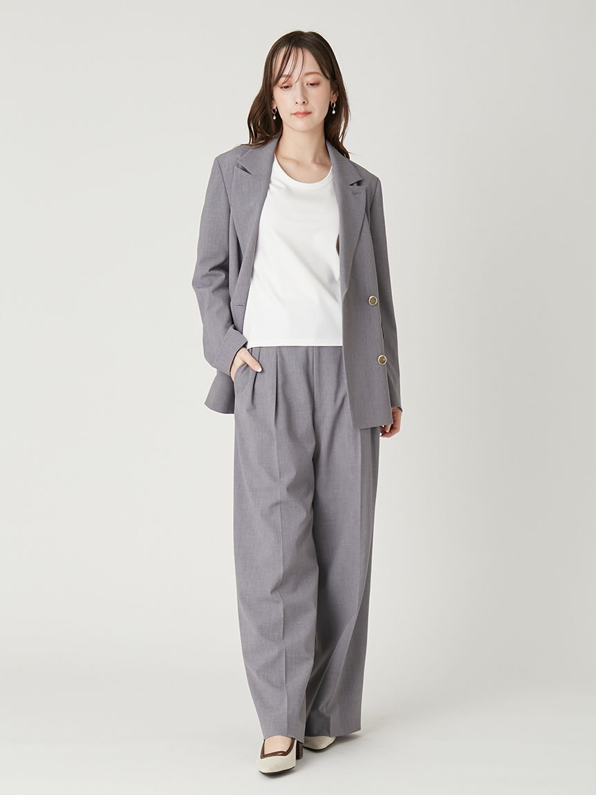 FRAY I.D「セミワイドストレートパンツ／ウォッシャブル」|チノ|