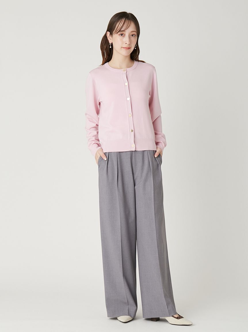 FRAY I.D「セミワイドストレートパンツ／ウォッシャブル」|チノ|