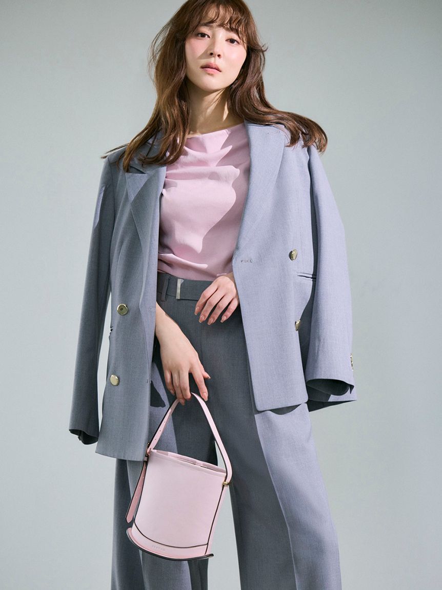 FRAY I.D「セミワイドストレートパンツ／ウォッシャブル」|チノ|